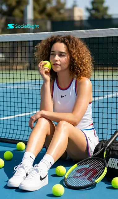 Ultra realistic luxury tennis lifestyle portrait