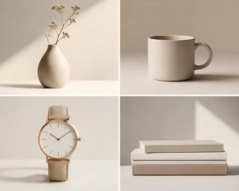 Minimalist object prompts clean elegant design