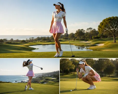8k hyper realistic female golf sports photos
