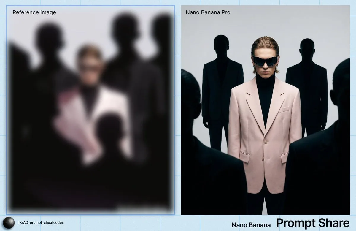Pink suit dark silhouettes — After