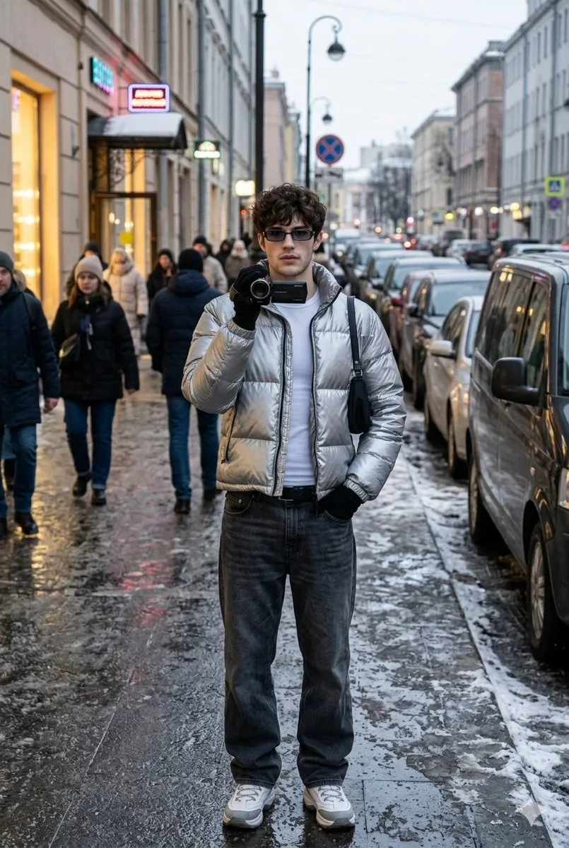 Neon winter street photographer — After