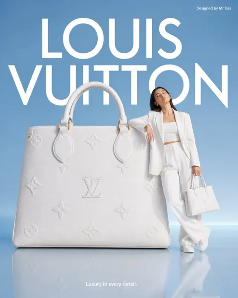 Louis vuitton minimalist commercial ad oversized handbag