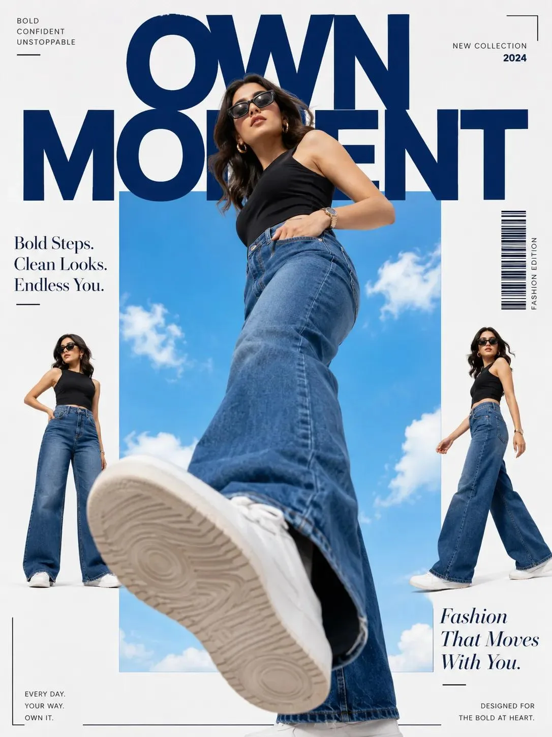 High fashion editorial magazine cover prompt — Sonra