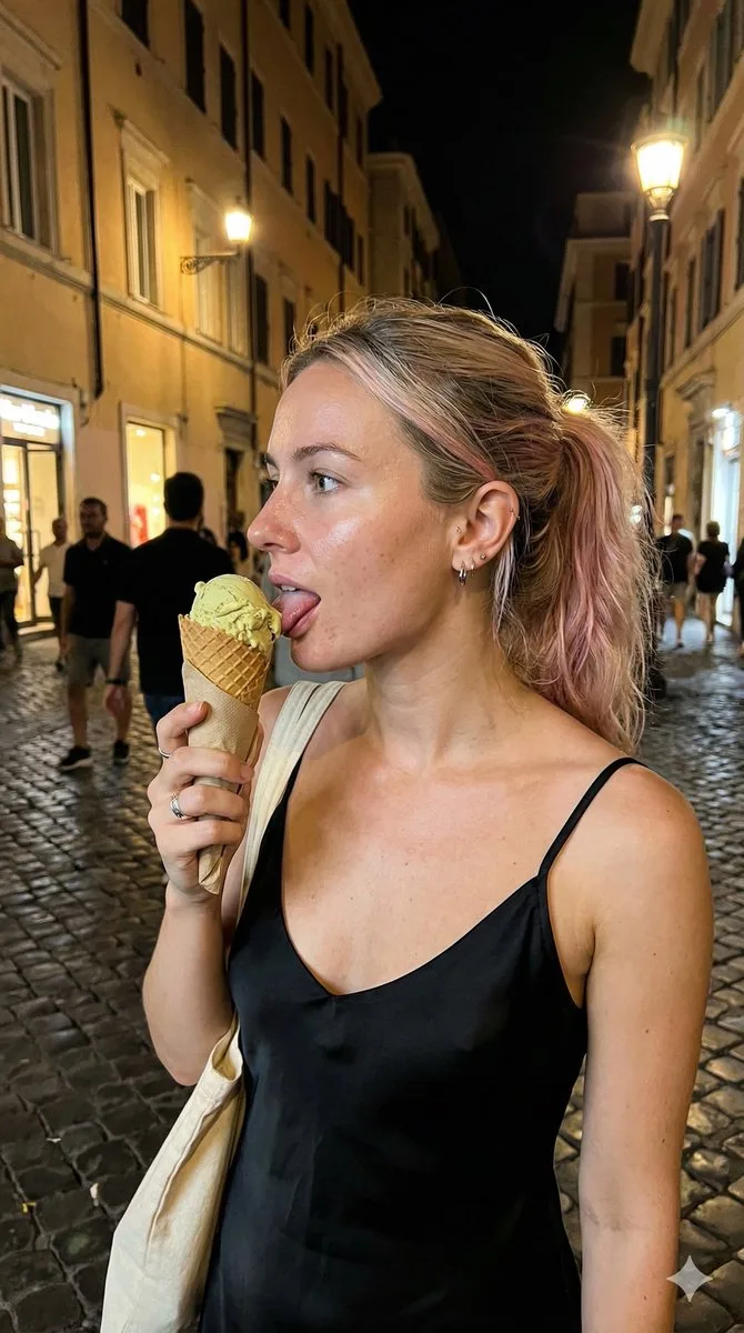 Rome summer night ice cream girl — Sonra
