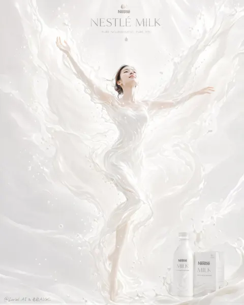 Nestle milk pure white sacred luxury poster fusion
