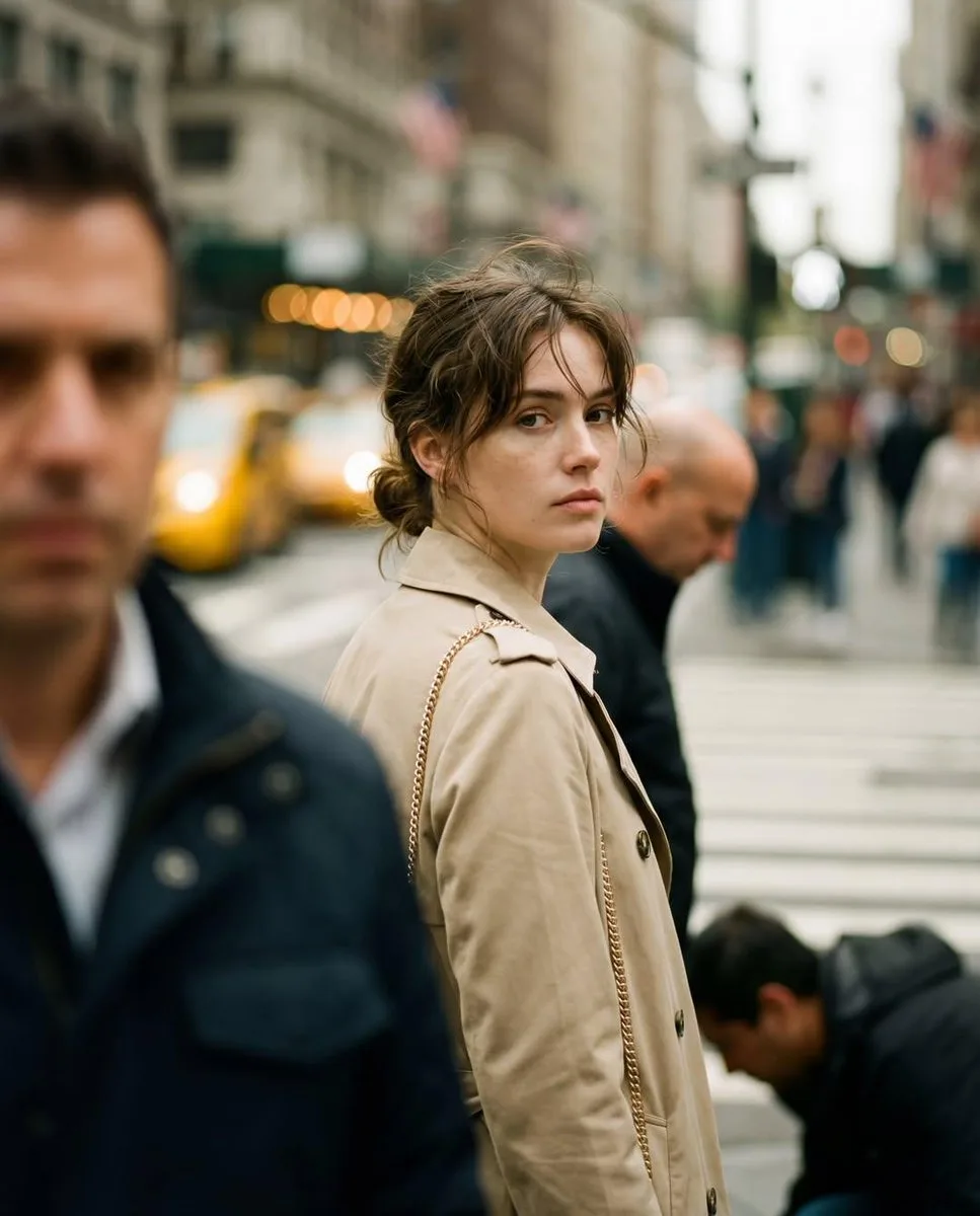 Bustling street candid portrait — After