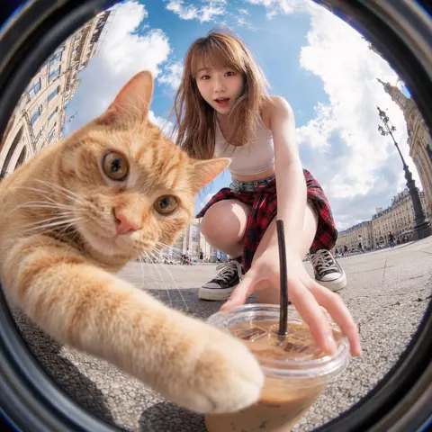 Ultra realistic fisheye lifestyle photography prompt
