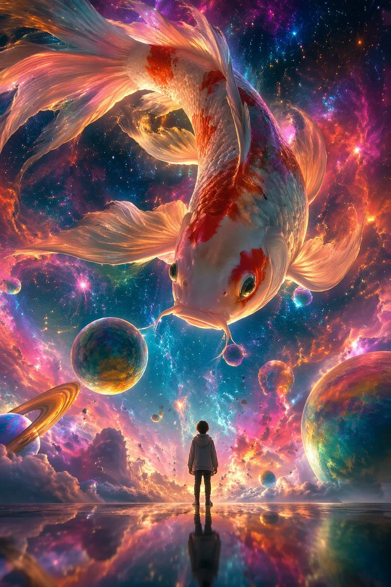 Surreal nebula koi — After
