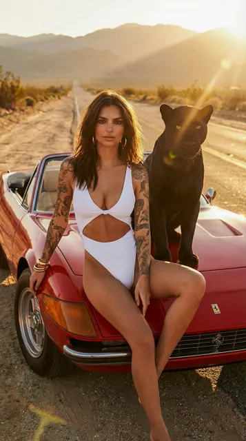 Desert sunset cheetah luxury editorial