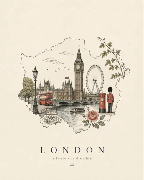 Sophisticated minimalist country art poster