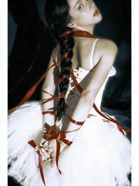 Dark gothic ballet fashion photography