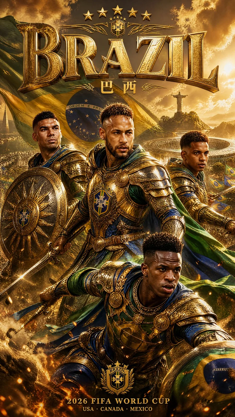 World cup medieval national team poster prompt — Sonra