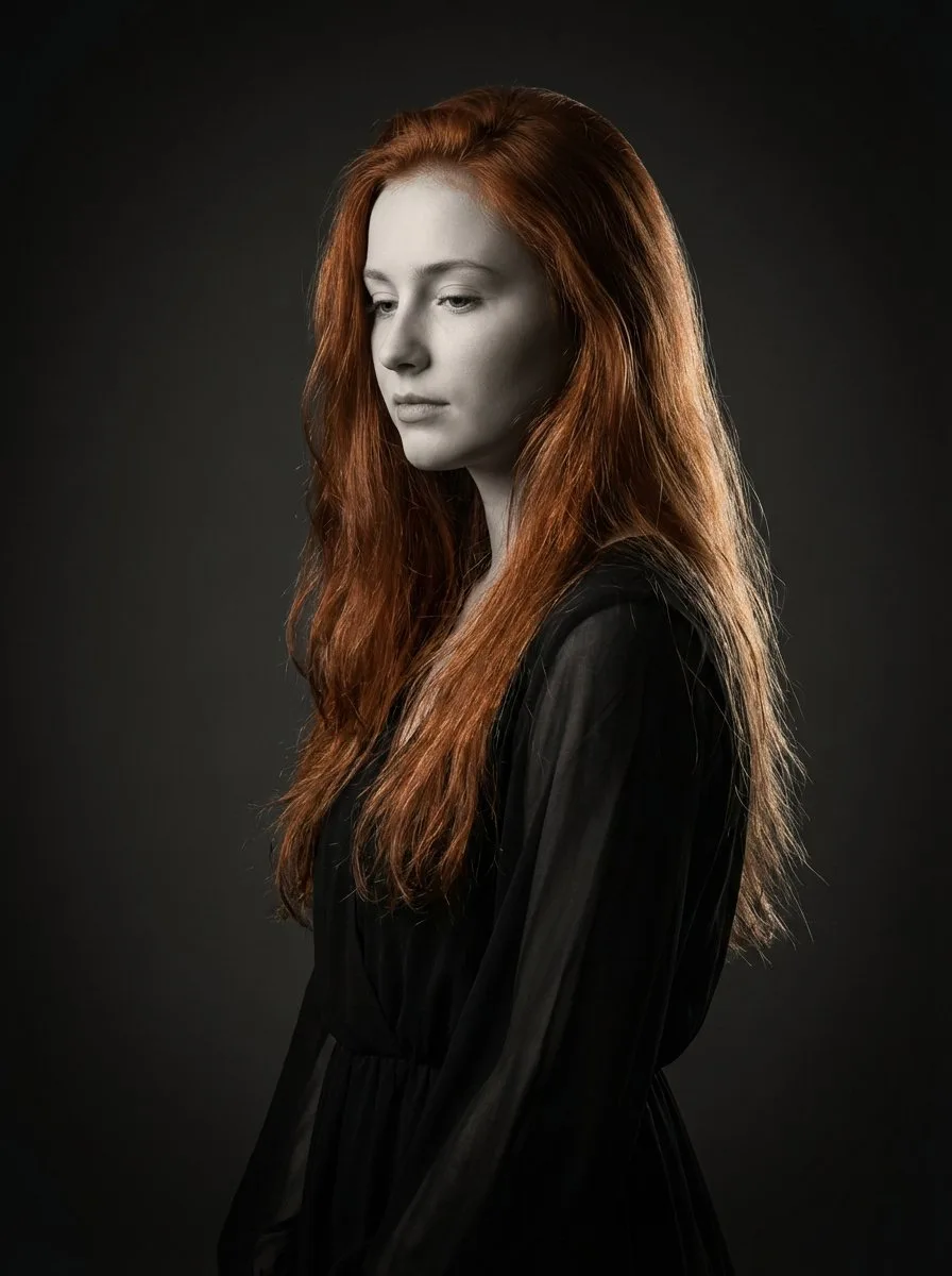 Minimalist dark art portrait — After