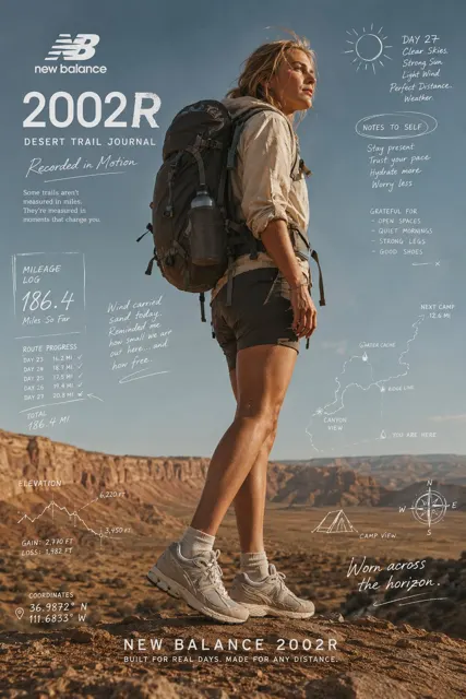 New balance 2002r desert trail journal poster 1784385464864