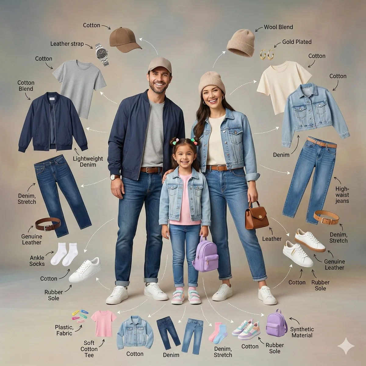 Ultra realistic family fashion — Sonra