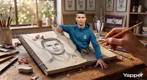 Messi ronaldo 3d surreal art