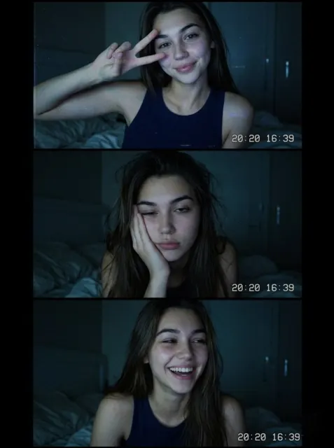 Vintage webcam y2k girl bedroom collage