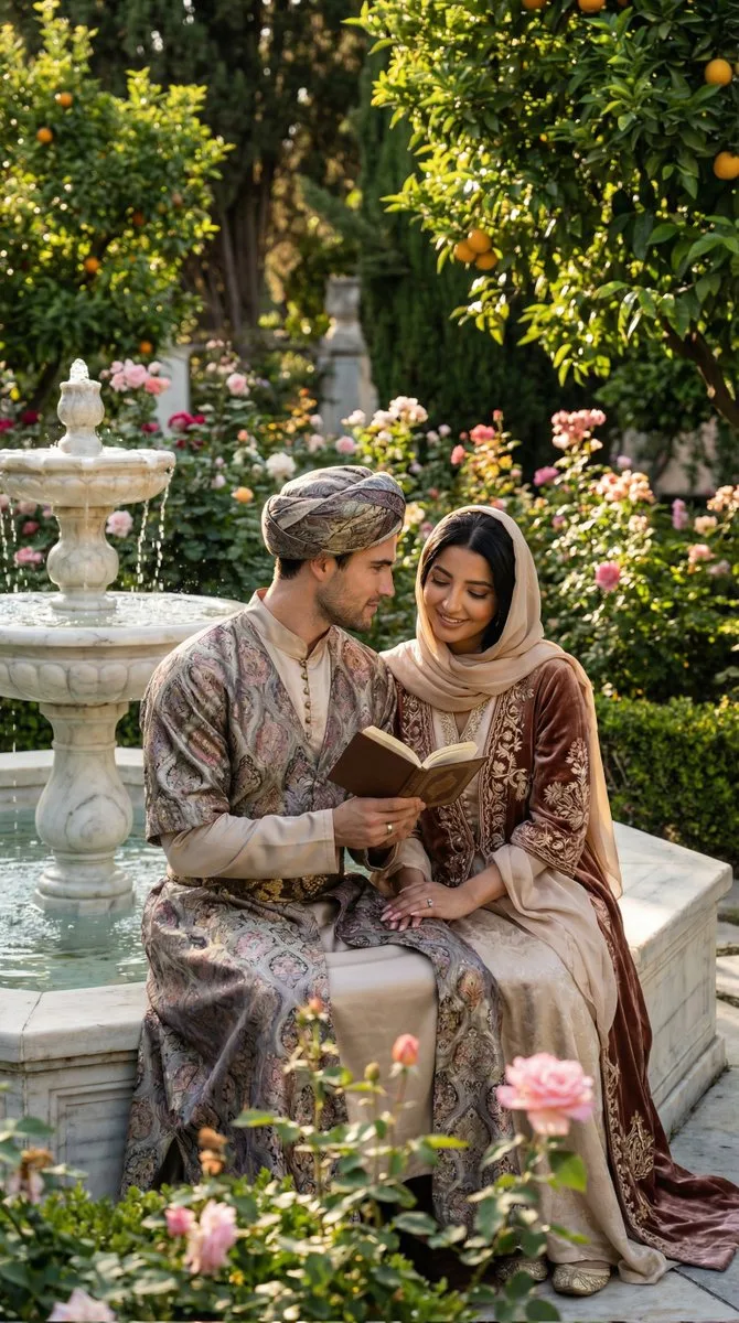Ottoman garden poetic moment — After