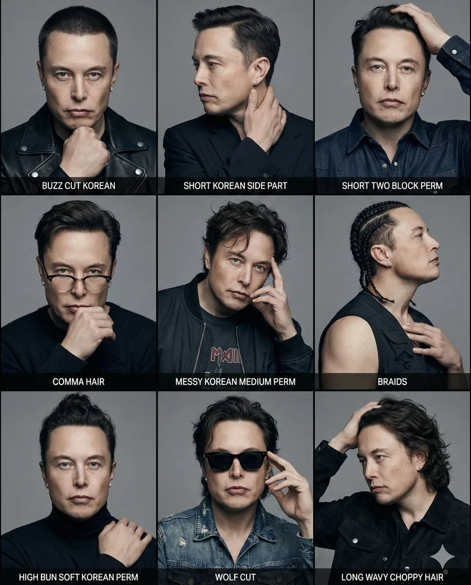 Korean mens hairstyle grid — Sonra