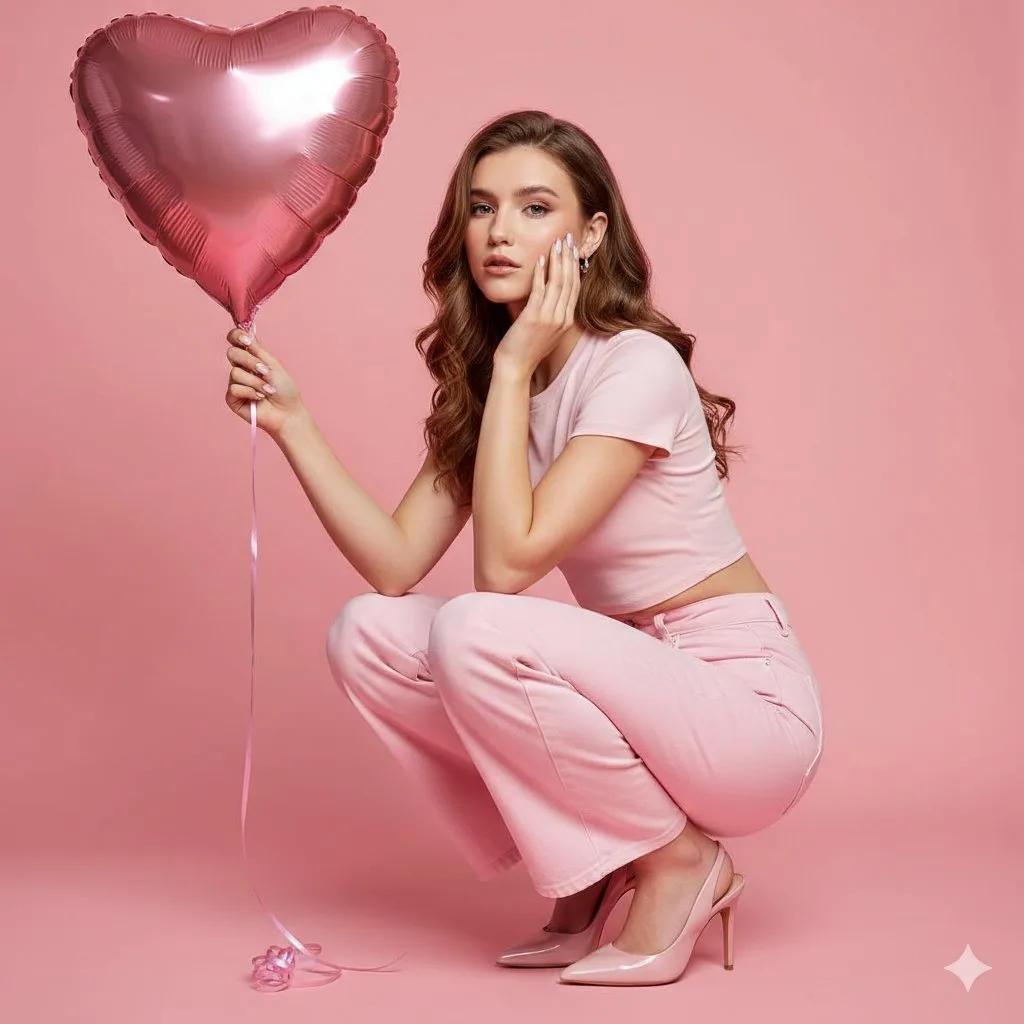 Valentine pink fashion dreamy girl — Sonra