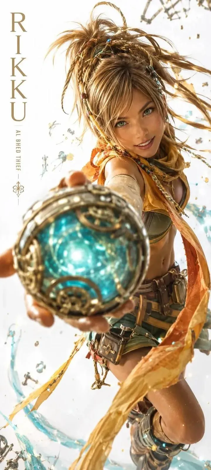 Rikku final fantasy x2 cinematic character portrait — Sonra