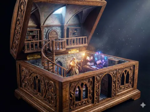 Antique box wizard tower