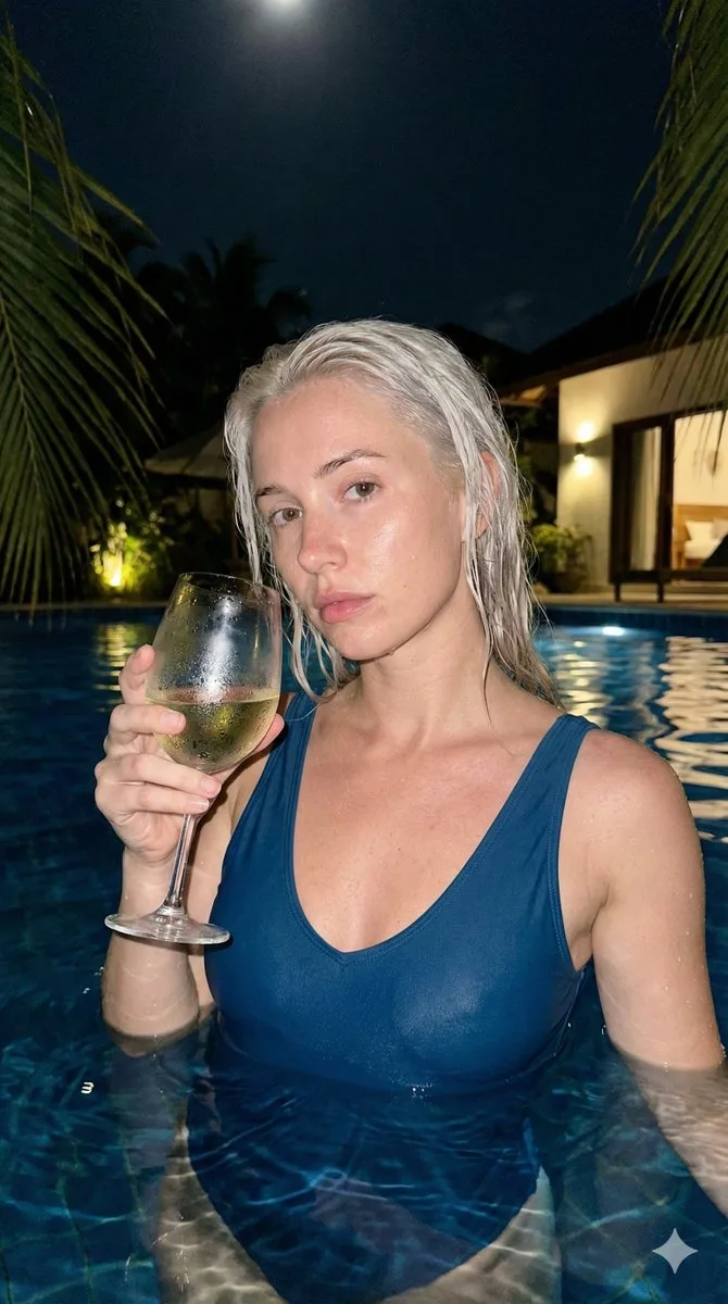 Moonlit pool cinematic realism — After