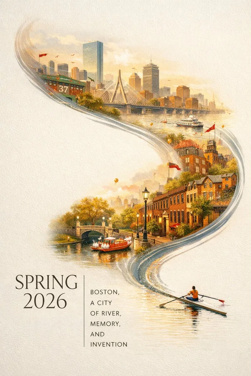Dreamy boston spring poster — Sonra