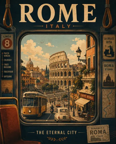 Premium vintage editorial travel poster