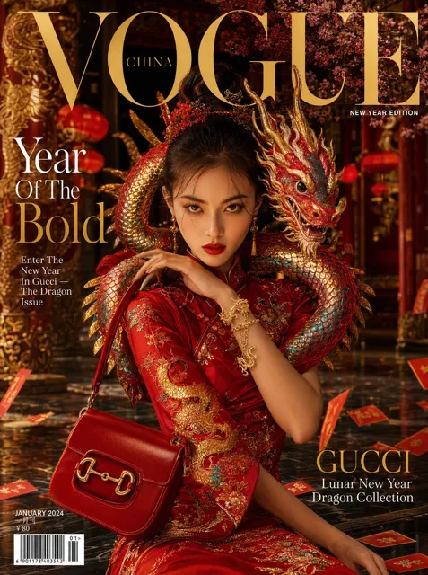 Vogue china gucci lunar new year dragon editorial