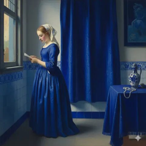 Intense vermeer blue symphony