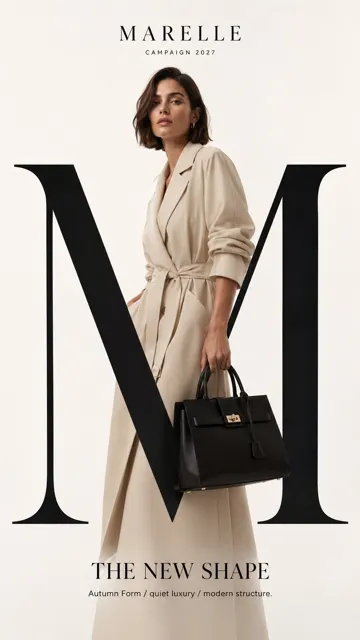High end luxury fashion campaign mockup prompt
