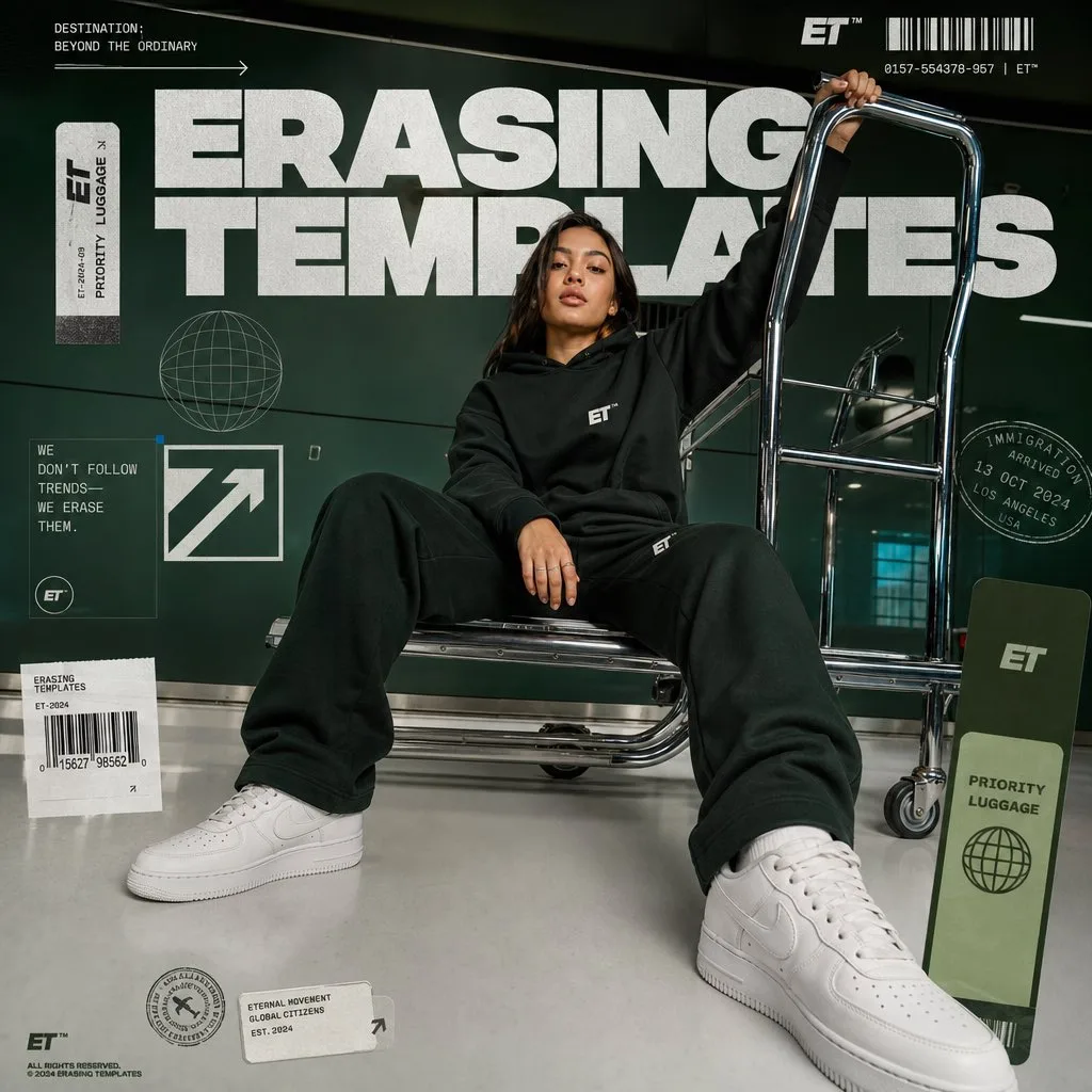 Premium streetwear airport campaign luggage trolley — After