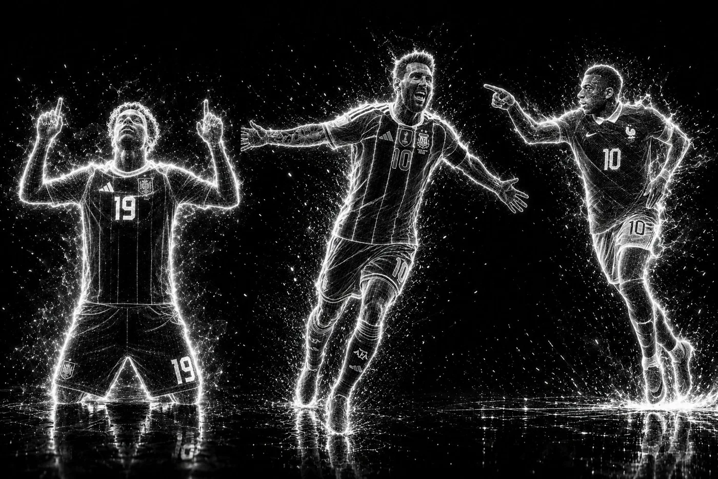 Futuristic glowing wireframe portrait effect — Sonra
