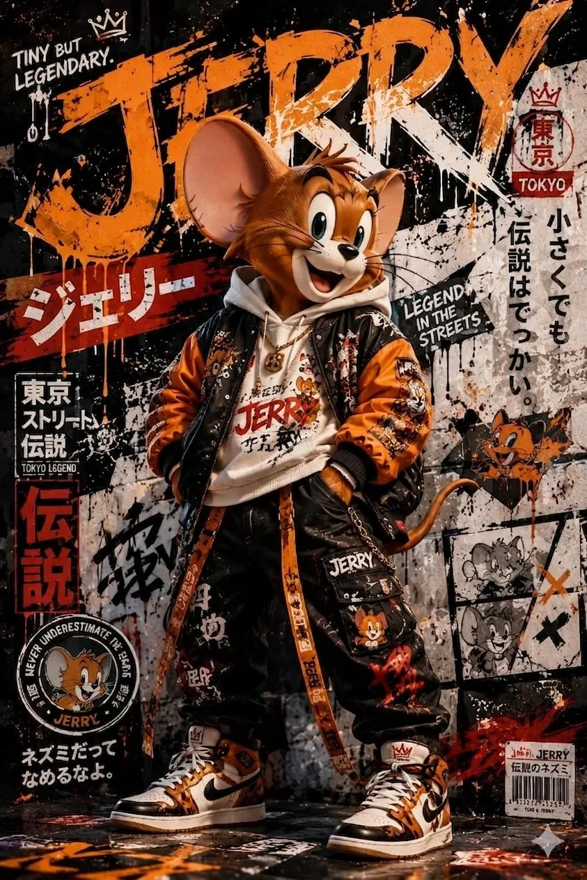 Jerry streetwear urban graffiti style — Sonra