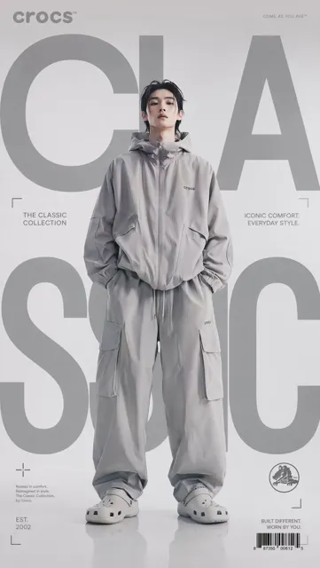 Minimal high fashion streetwear editorial poster
