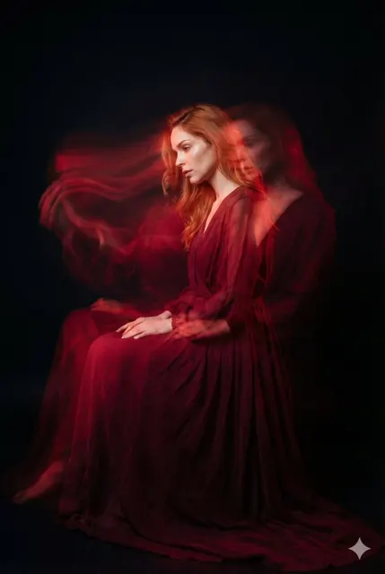 Crimson ghost portrait