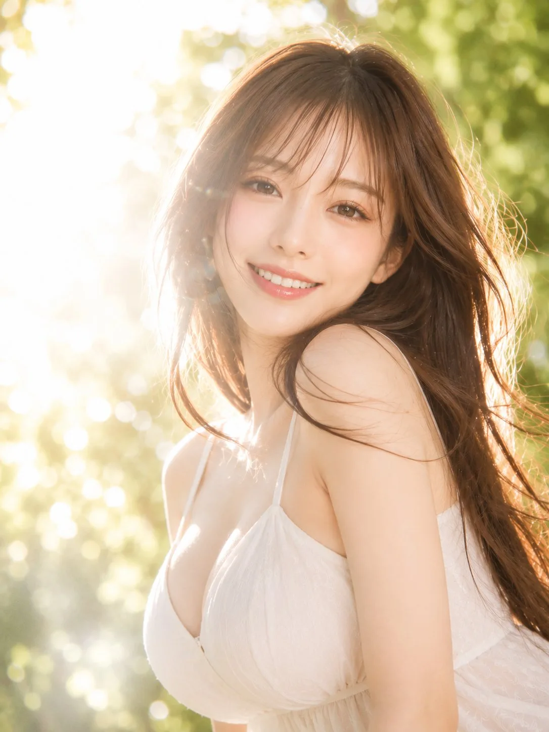 Backlit blooming smile portrait — Sonra