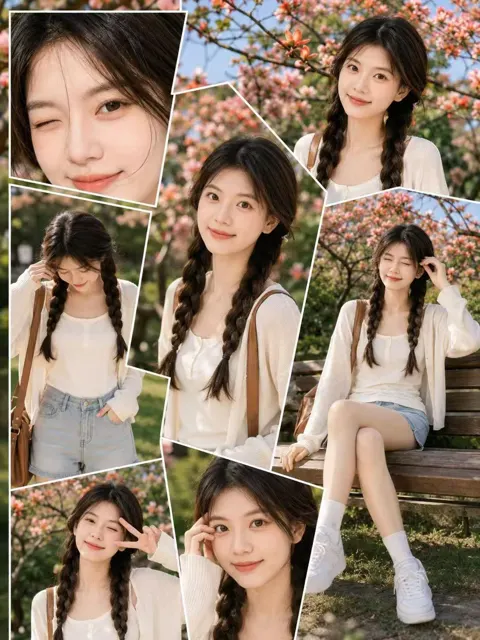 Spring lifestyle portrait collage prompt
