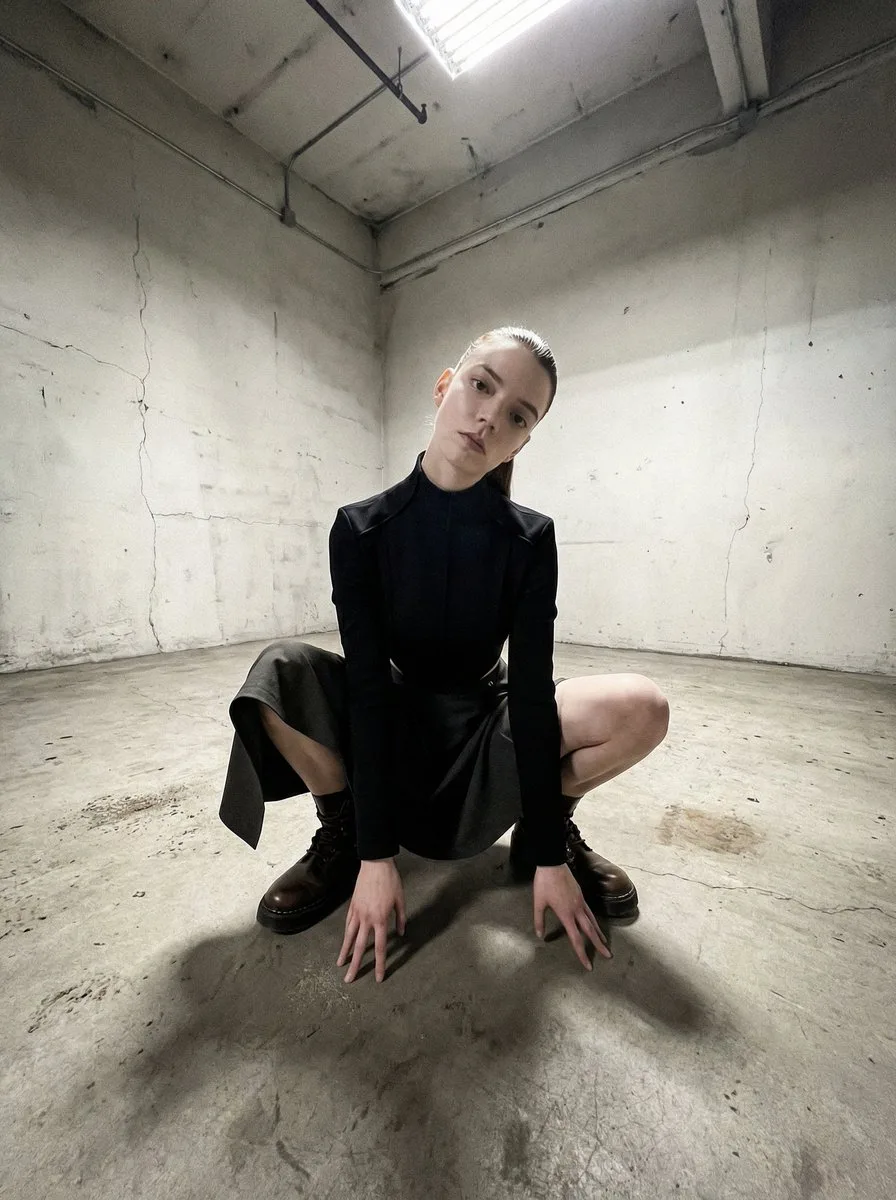 Ultra wide angle emma watson eerie crouch — After