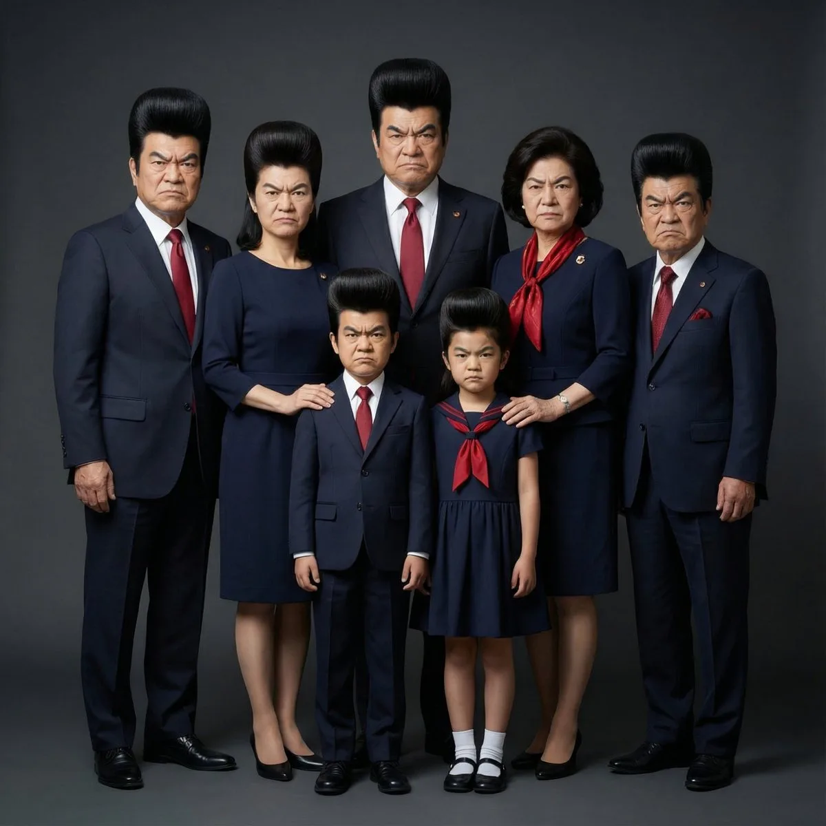 Same face family studio portrait — After
