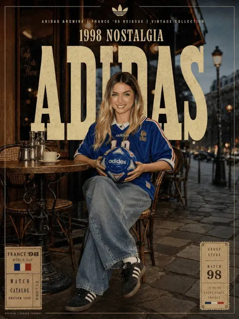 Premium nostalgia poster 90s football aesthetic