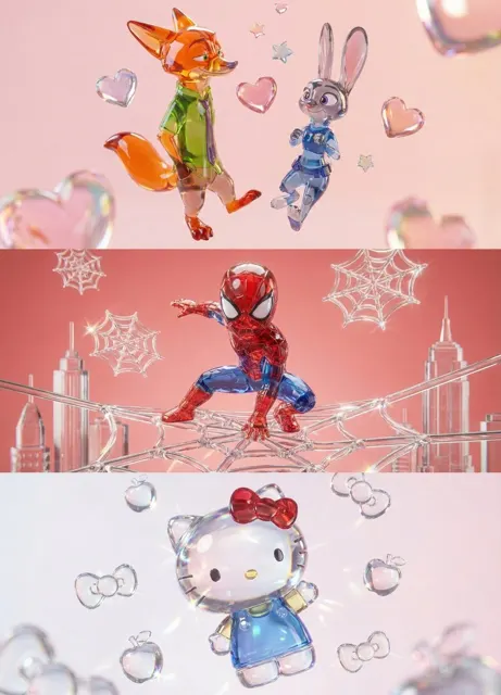 Dreamy crystal glass figurine 3d render