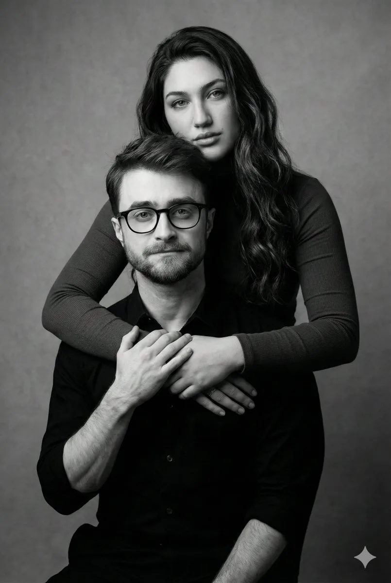 Black and white hollywood couple portrait — Sonra