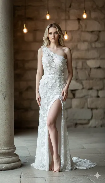 Ancient stone blonde goddess