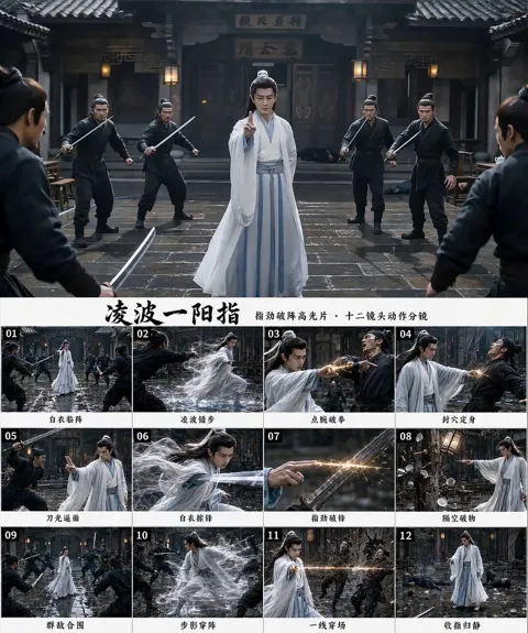 Lingbo yiyang finger martial arts storyboard