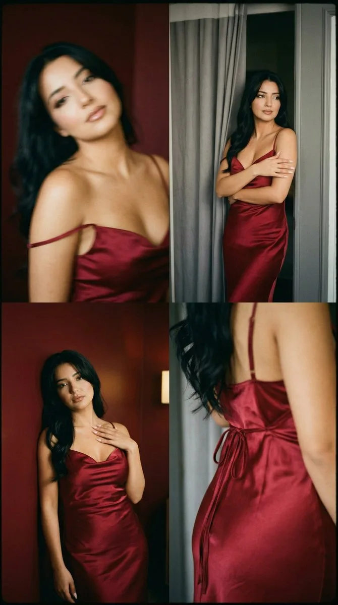 Lofi red satin boudoir film — After