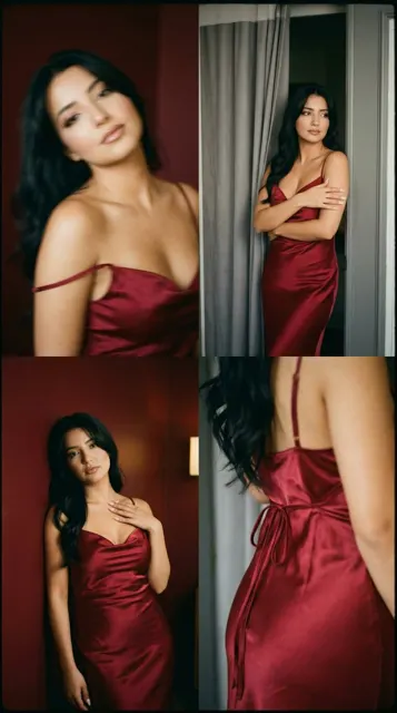 Lofi red satin boudoir film