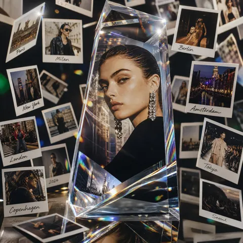 Luxury fashion crystal prism global campaign