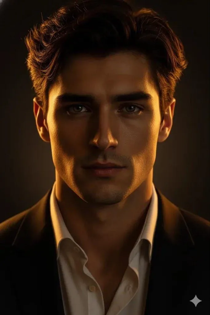 Dark cinematic menswear portrait — After